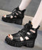 厚底グラディエーターサンダル レディース 歩きやすい厚底サンダル 美脚脚長 レースアップシューズ サマーブーツサンダル ハイカットサンダル編み上げ 痛くない 韓国 87OMS-001