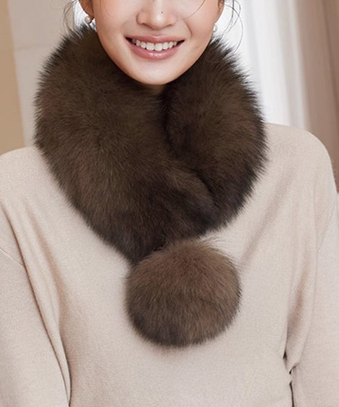 ポンポン付きフェイクファーマフラー暖かい ふわふわボリュームファーストール レディース 大人可愛いネックウォーマーきれいめ もこもこスヌード 防風防寒首巻き 上品 87SHANGJIA-001