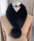 ポンポン付きフェイクファーマフラー暖かい ふわふわボリュームファーストール レディース 大人可愛いネックウォーマーきれいめ もこもこスヌード 防風防寒首巻き 上品 87SHANGJIA-001