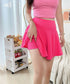 インナーパンツ付きミニスカートレディース 韓国風サーキュラースカート春夏 ウエストゴムフレアスカート 無地スカートシンプルおしゃれ 大人可愛いスカートチラ見え防止 87SHILI-001