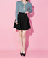 インナーパンツ付きミニスカートレディース 韓国風サーキュラースカート春夏 ウエストゴムフレアスカート 無地スカートシンプルおしゃれ 大人可愛いスカートチラ見え防止 87SHILI-001