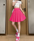 韓国風サーキュラースカート ウエストゴム フレアスカートレディース 美脚脚長ミニスカート膝上 カジュアルスカートきれいめ シンプルスカート無地 涼しいスカート春夏 87SHILI-002