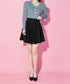 韓国風サーキュラースカート ウエストゴム フレアスカートレディース 美脚脚長ミニスカート膝上 カジュアルスカートきれいめ シンプルスカート無地 涼しいスカート春夏 87SHILI-002
