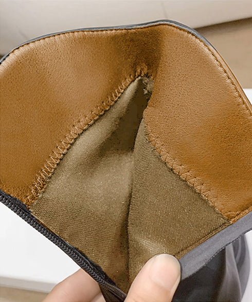 厚底ショートブーツ 太ヒール 韓国秋冬靴 おしゃれナウシカブーツ バックファスナー ミドルブーツ レディース 美脚脚長ブーティ 歩きやすい ラウンドトゥ 疲れない 87SHP-001