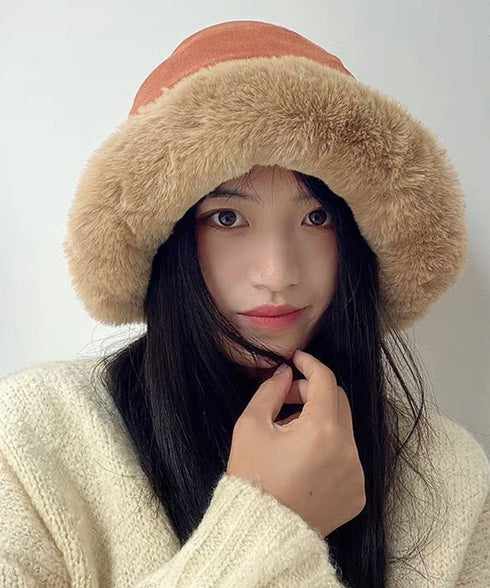 バケットハット レディース ファー帽子冬 もこもこ ボアハット 厚手 韓国 ボア帽子 防寒防風 コーデュロイ帽子 ふわふわ 裏起毛暖かい 小顔見せ ぬくぬく 保温 87SHW-001