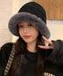 バケットハット レディース ファー帽子冬 もこもこ ボアハット 厚手 韓国 ボア帽子 防寒防風 コーデュロイ帽子 ふわふわ 裏起毛暖かい 小顔見せ ぬくぬく 保温 87SHW-001