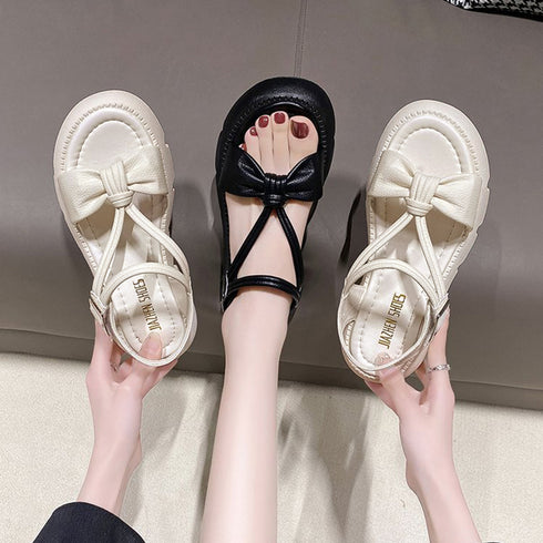 厚底サンダル トラックソールサンダル韓国 軽量 リボンサンダル レディース 歩きやすいストラップサンダル 美脚 疲れにくい靴 コンフォートサンダル 夏靴 痛くない 87TTMY-001