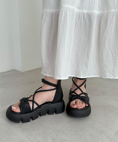 ストラップサンダル レディース軽量厚底靴 厚底サンダル きれいめカジュアル バックファスナー 歩きやすいサマーシューズ 美脚疲れない コンフォートサンダル 韓国夏 87TTMY-002