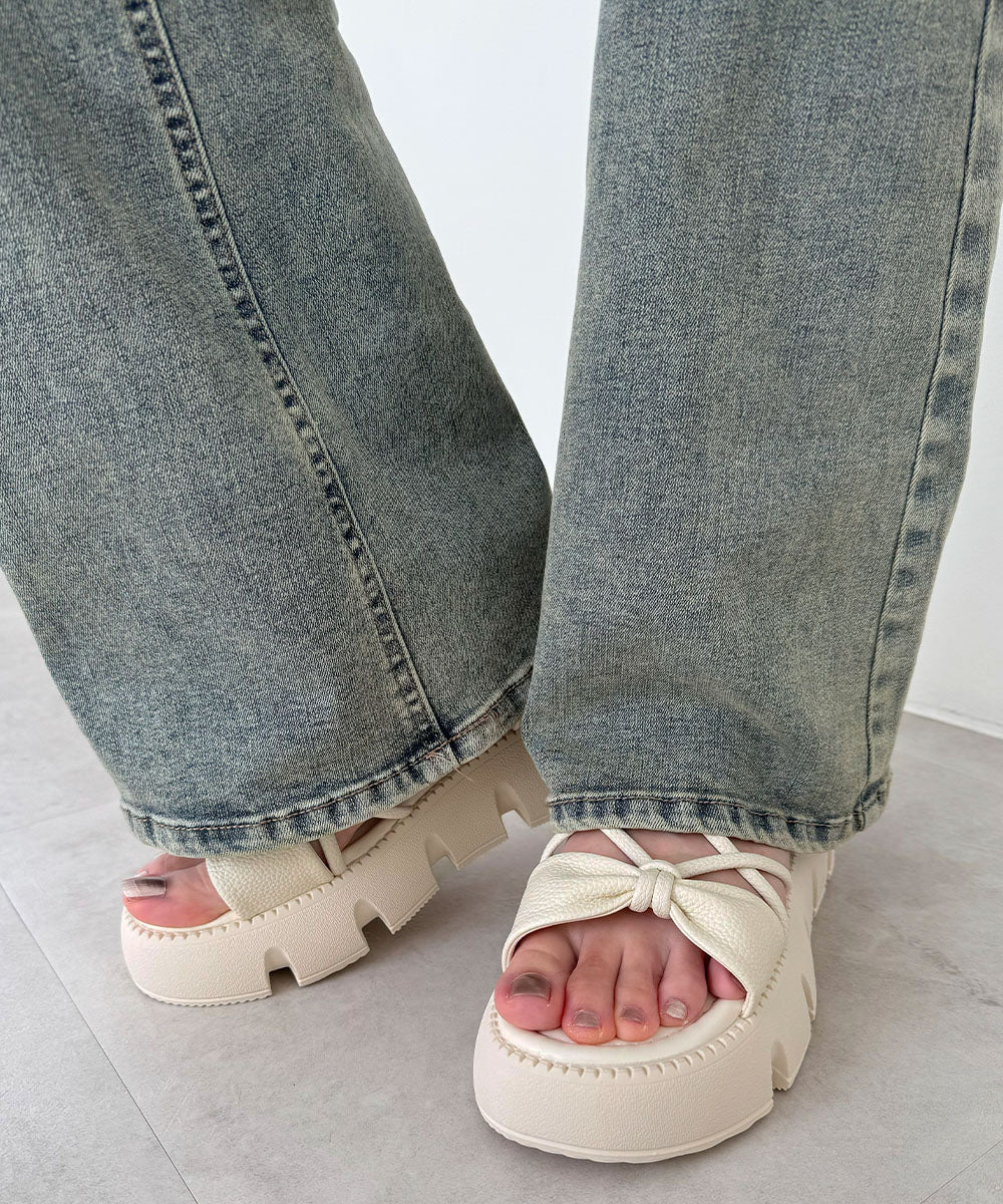 ストラップサンダル レディース軽量厚底靴