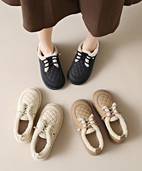 モカシン ムートンパンプス ボアシューズ キルディングファーシューズ レディース 裏起毛フラットシューズ 防寒 カジュアル靴 もこもこ ぺたんこパンプス歩きやすい 87TTMY-005