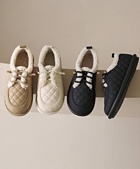 モカシン ムートンパンプス ボアシューズ キルディングファーシューズ レディース 裏起毛フラットシューズ 防寒 カジュアル靴 もこもこ ぺたんこパンプス歩きやすい 87TTMY-005