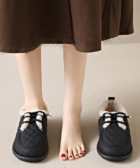 モカシン ムートンパンプス ボアシューズ キルディングファーシューズ レディース 裏起毛フラットシューズ 防寒 カジュアル靴 もこもこ ぺたんこパンプス歩きやすい 87TTMY-005