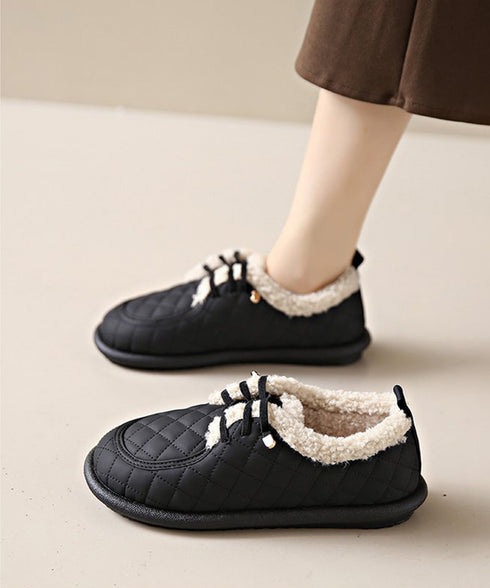 モカシン ムートンパンプス ボアシューズ キルディングファーシューズ レディース 裏起毛フラットシューズ 防寒 カジュアル靴 もこもこ ぺたんこパンプス歩きやすい 87TTMY-005