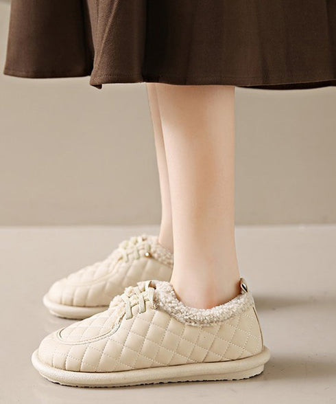 モカシン ムートンパンプス ボアシューズ キルディングファーシューズ レディース 裏起毛フラットシューズ 防寒 カジュアル靴 もこもこ ぺたんこパンプス歩きやすい 87TTMY-005