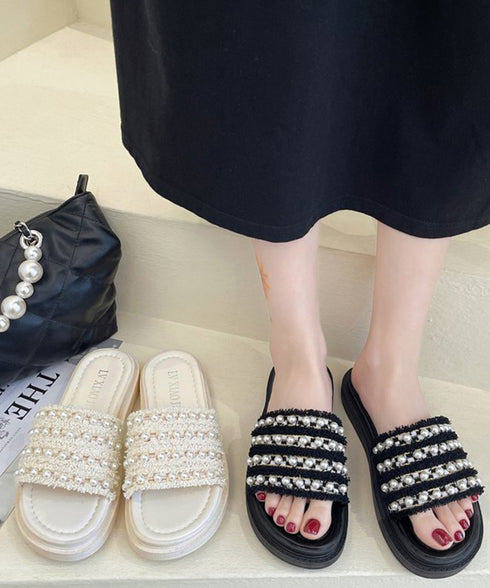 パールサンダル韓国 厚底サンダル疲れない 美脚 コンフォートサンダル おしゃれ きれいめサンダル レディース フラットシューズ 歩きやすい 軽量サンダル 春夏大人 87TTMY-008