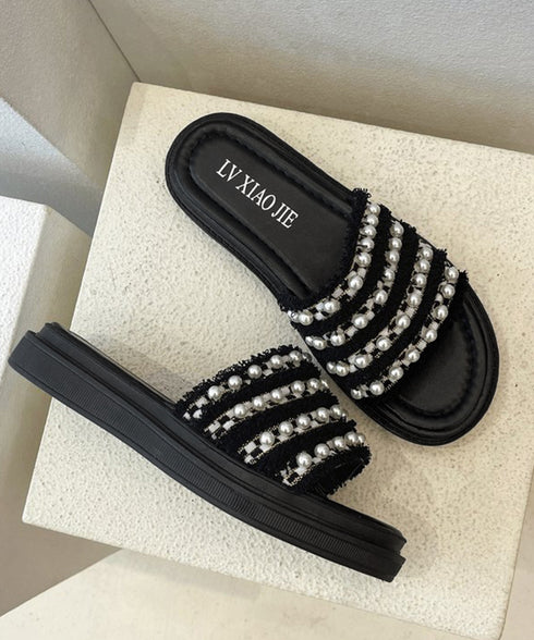 パールサンダル韓国 厚底サンダル疲れない 美脚 コンフォートサンダル おしゃれ きれいめサンダル レディース フラットシューズ 歩きやすい 軽量サンダル 春夏大人 87TTMY-008