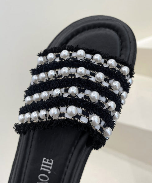 パールサンダル韓国 厚底サンダル疲れない 美脚 コンフォートサンダル おしゃれ きれいめサンダル レディース フラットシューズ 歩きやすい 軽量サンダル 春夏大人 87TTMY-008