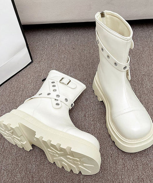 厚底ショートブーツレディースベルトブーツ おしゃれ エンジニアブーツ 秋冬 歩きやすい トラックソールブーツ 美脚脚長シューズ滑りにくい カジュアル靴 疲れにくい 87TTMY-011