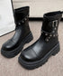 厚底ショートブーツレディースベルトブーツ おしゃれ エンジニアブーツ 秋冬 歩きやすい トラックソールブーツ 美脚脚長シューズ滑りにくい カジュアル靴 疲れにくい 87TTMY-011