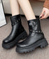厚底ショートブーツレディースベルトブーツ おしゃれ エンジニアブーツ 秋冬 歩きやすい トラックソールブーツ 美脚脚長シューズ滑りにくい カジュアル靴 疲れにくい 87TTMY-011
