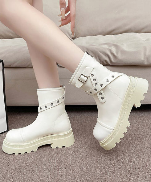 厚底ショートブーツレディースベルトブーツ おしゃれ エンジニアブーツ 秋冬 歩きやすい トラックソールブーツ 美脚脚長シューズ滑りにくい カジュアル靴 疲れにくい 87TTMY-011