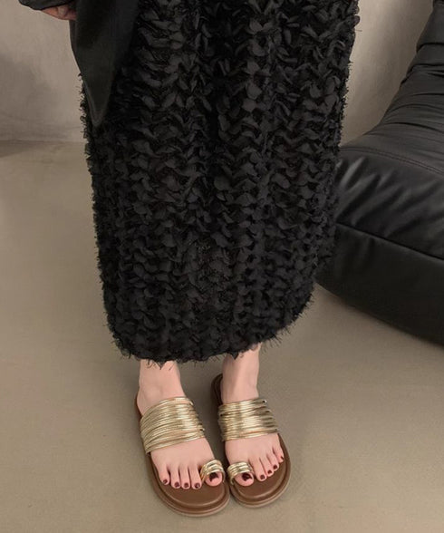 トングサンダル コードストラップサンダル レディース 韓国風フラットサンダル きれいめ夏靴 きらきら可愛い 歩きやすいぺたんこ スリッパサンダルメタリック 美脚靴 87TTMY-013