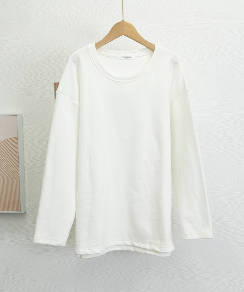 レディースロングtシャツ重ね着カットソー 詳細画像26