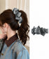 バナナクリップ ビッグリボンヘアクリップ 上品サテンリボンヘアアクセサリー 大人可愛い華やか髪留めバレエコア きれいめまとめ髪大人フェミニンしっかり留まるクリップ 87XIANING-001