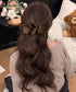 バナナクリップ ビッグリボンヘアクリップ 上品サテンリボンヘアアクセサリー 大人可愛い華やか髪留めバレエコア きれいめまとめ髪大人フェミニンしっかり留まるクリップ 87XIANING-001