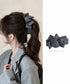 バナナクリップ ビッグリボンヘアクリップ 上品サテンリボンヘアアクセサリー 大人可愛い華やか髪留めバレエコア きれいめまとめ髪大人フェミニンしっかり留まるクリップ 87XIANING-001