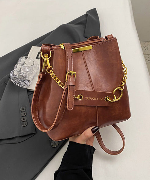 バケットバッグレディースショルダーバッグ バケツバッグ 高見え 斜めがけバッグ 大容量 フェイクレザーバッグ 仕切りポケット付き マチ広バッグ合皮 手提げ鞄お洒落 87XIUFENG-003