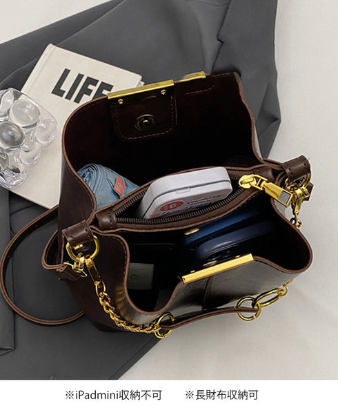 バケットバッグレディースショルダーバッグ バケツバッグ 高見え 斜めがけバッグ 大容量 フェイクレザーバッグ 仕切りポケット付き マチ広バッグ合皮 手提げ鞄お洒落 87XIUFENG-003