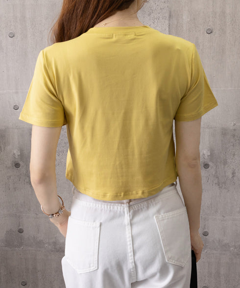 アシンメトリーTシャツ半袖クルーネックt ウエストタックtシャツレディース カジュアルトップス春夏 シンプルカットソー無地 ショート丈 大人可愛いtシャツ お洒落 87XIYIN-001