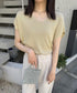 ニットトップス レディース 韓国春秋夏服 フレンチスリーブ ニットソー 体型カバー vネック 冷感タッチ 半袖 サマーニット きれいめ オフィスカジュアル 着やせ 87XYZ-001
