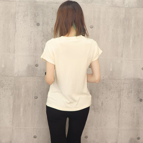 サマーニット レディース 半袖ニットソー 韓国 フレンチスリーブ ニットTシャツ 冷感タッチ 着やせ 30代40代通勤服 プチハイネック ニットトップス 春秋夏 87XYZ-002