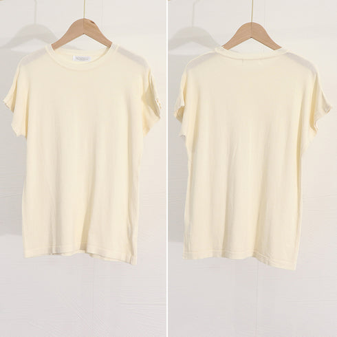 サマーニット レディース 半袖ニットソー 韓国 フレンチスリーブ ニットTシャツ 冷感タッチ 着やせ 30代40代通勤服 プチハイネック ニットトップス 春秋夏 87XYZ-002