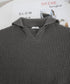 スキッパーニットvネック 襟付きセーター ポロカラーリブニットトップスレディース ショート丈ニットプルオーバー きれいめ ドロップショルダー 韓国風ニット秋冬人気 87YANQIU-001