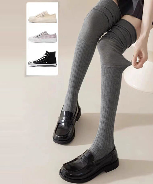 ニーハイソックス 韓国 ルーズソックス ロングソックス レディース リブソックス 大人可愛いハイソックス おしゃれプレゼント 暖かい靴下 スクールソックス春秋冬 87YX-001
