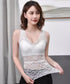 総レースタンクトップインナー カップ付き セクシー キャミソール Vネック レディース シアートップス フェミニン 大人かわいい ノンワイヤー インナーキャミ上品 88CXH-075