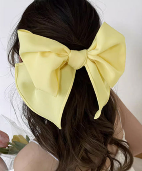 ビッグリボン バレッタ ヘアクリップ上品 おしゃれ ヘアアクセサリー レディース プチプラ まとめ髪 大人かわいい ヘアアレンジ 大きめ 髪飾り リボンクリップ 88CXH-106