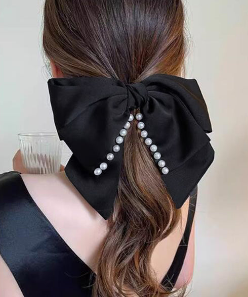 ビッグリボン バレッタ ヘアクリップ上品 おしゃれ ヘアアクセサリー レディース フェミニン まとめ髪 大人かわいい ヘアアレンジ 大きめ 髪飾り リボンクリップ 88CXH-108