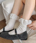 レース付き ソックス レディース 靴下 大人可愛い リブソックス ガーリー靴下 カジュアル ミドル丈ソックス 春夏秋冬 おしゃれ フリルソックス 10代 20代 88CXH-118