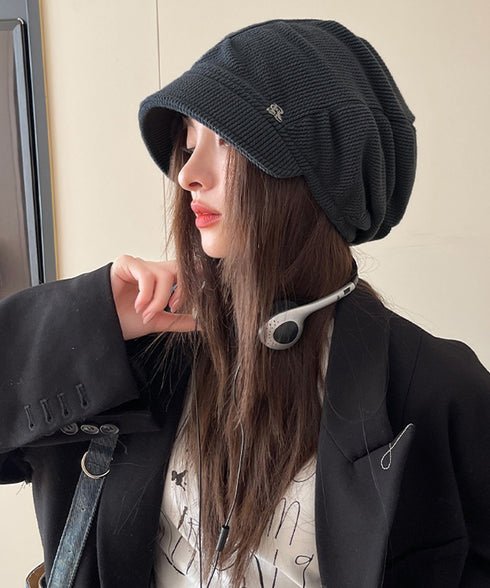 コーデュロイ ツバ付きキャスケット 小顔 レディース 大人かわいい 秋冬帽子 被りやすい ルーズ帽 韓国ファッション おしゃれ ぼうし ワンポイント 暖かい 通勤 88CXH-129