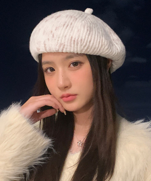 リブ編み ニットベレー帽 レディース小顔 可愛い ニット帽子 調節ひも付き 韓国ファッション 防寒帽子 秋冬ニットキャップ 大人カジュアル あたたかい 被りやすい 88CXH-130