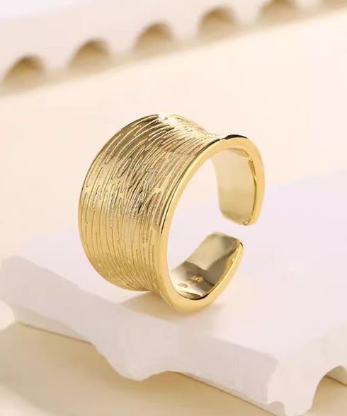 ワイドリング レディース 指輪 韓国風 大人可愛い テクスチャーリング プチプラ 太めリング おしゃれ 指輪 シルバー ゴールド 幅広リング トレンド 10代 88CXH-132