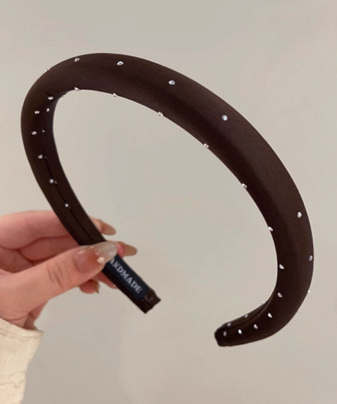 スタッズ付き サテンカチューシャ 韓国風 おしゃれ 清楚カチューシャ レディース 大人可愛い ヘアアクセサリー 痛くない 髪飾り シンプル ヘアアレンジ トレンド 88CXH-139