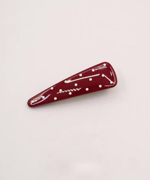 ドット柄 三角ヘアクリップ韓国風 可愛い 大人かわいい 水玉模様スリーピン フェミニン 簡単髪留め きれいめ 髪飾り 上品 ヘアアクセサリー カジュアル プチプラ 88CXH-156