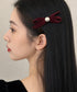 ベロア調 リボンヘアクリップ 大人可愛い おしゃれ ヘアアクセサリー レディース ヘアクリップ 清楚 まとめ髪 大人かわいい ヘアアレンジ フェミニン 簡単髪留め 88CXH-158