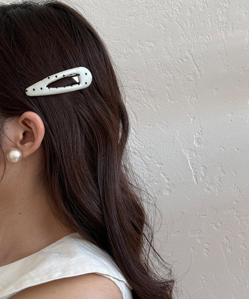 ドット柄 ヘアピン 韓国風 パッチンピン 大人かわいい 水玉模様スリーピン フェミニン 簡単髪留め きれいめ 髪飾り 上品 ヘアアクセサリー カジュアル プチプラ 88CXH-159