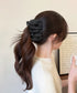 ドット柄 シフォンフリル バナナクリップ おしゃれ ヘアアクセサリー レディース ヘアクリップ 清楚 まとめ髪 大人かわいい ヘアアレンジ フェミニン 簡単髪留め 88CXH-169